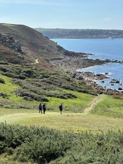 Sennen Cove in the distance - one more headland to climb over